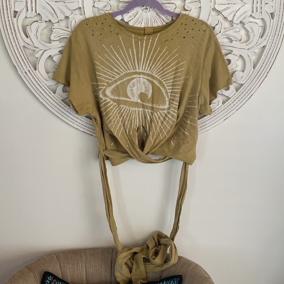 Eye of Providence Tawney wrap Tee in Marigold - Picture 1 of 8